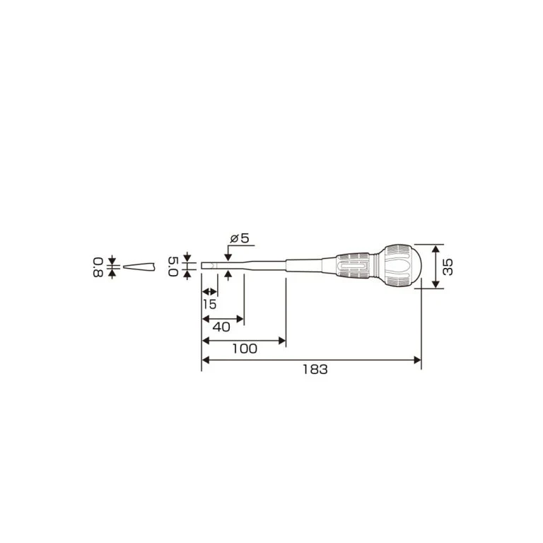 Anex Slim insulated screwdriver -5×100 - Image 5