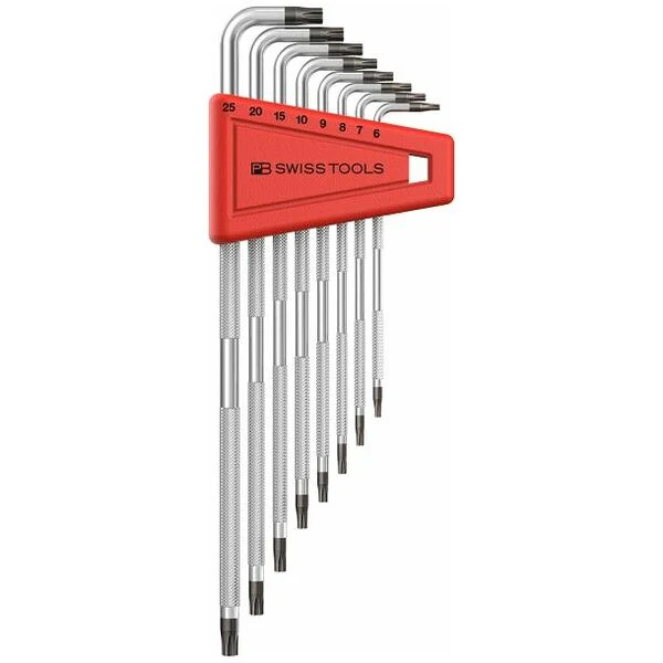 PB Swiss Tools PB 3411.H 6-25 - Torx L-Key Set, Knurled, L, 8pcs
