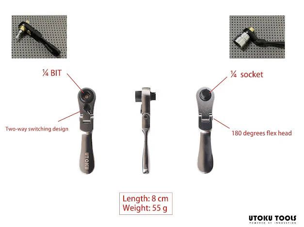 UTOKU TOOLS mini ratchet - Silver - Image 3