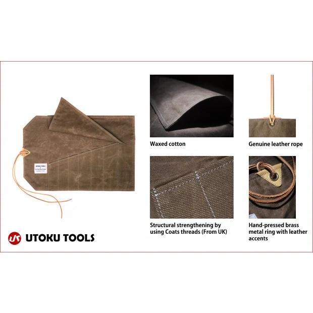 UTOKU waxed cotton tool roll (Long type) - Image 3