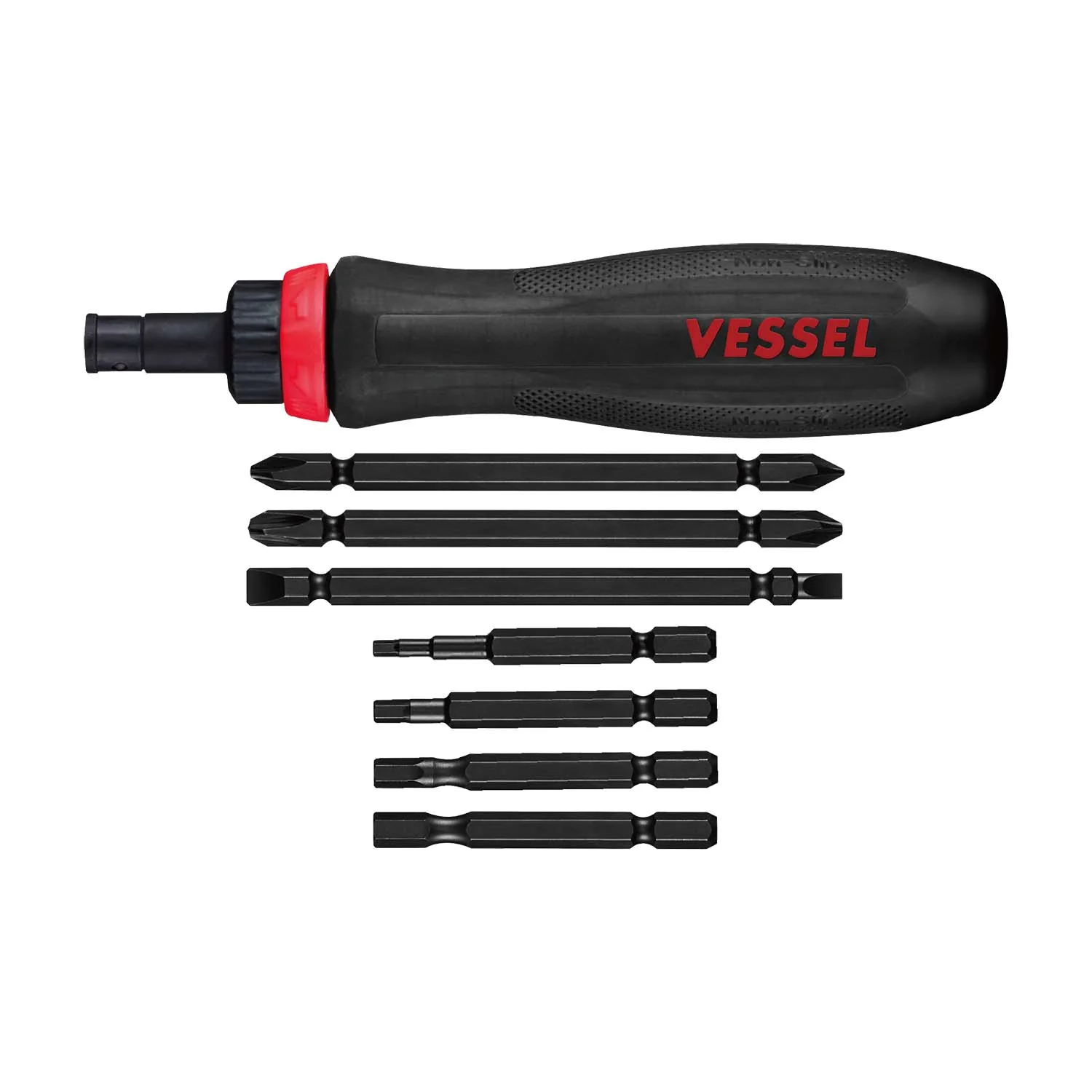 Vessel MEGADORA Bit-replaceable Ratchet Screwdriver (7-pc bit set) No.900RT-7P - Image 2